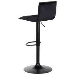 Set di 2 sgabelli da bar girevoli con schienale regolabile in altezza (seduta da 63 a 84 cm) Carly Nero