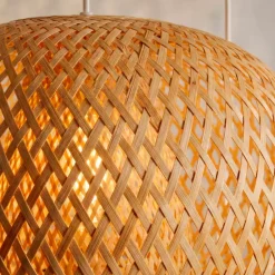 Set di 2 sospensioni luminose in bambù (D61-D39 cm) Manacor Naturale