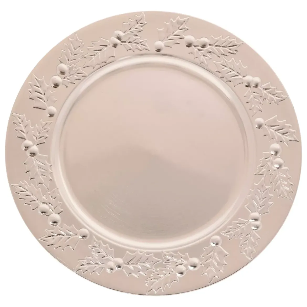 Set di 12 sottopiatti Agrifoglio Natalizio Argento