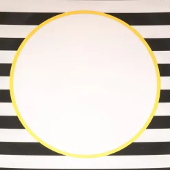 Set di 12 sottopiatti a righe Nero e Bianco