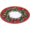 Set di 12 sottopiatti Corona di Natale Rosso
