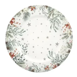 Set di 12 sottopiatti Rami ghiacciati Bianco