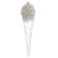 Set di 2 stalattiti da appendere (24 cm) Gelato Trasparente