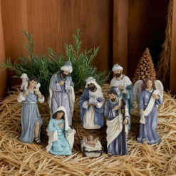 Set di 8 statuine (Altezza 15 cm) di Clemenza