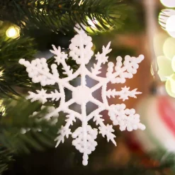 Set di 12 stelle di Natale da appendere (10 cm) Morzine Bianco