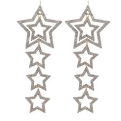 Set di 2 stelle di Natale da appendere (7.5 cm) Cassiopéa Champagne