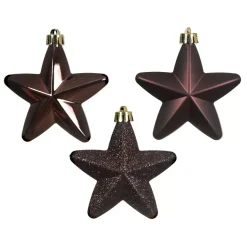 Set di 6 stelle natalizie da appendere Alpine Nero tartufo