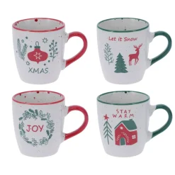 Set di 4 Tazze di Natale Natale goloso Multicolore