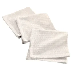 Set di 3 tovaglioli da tavola (40 x 40 cm) Stella Bianco