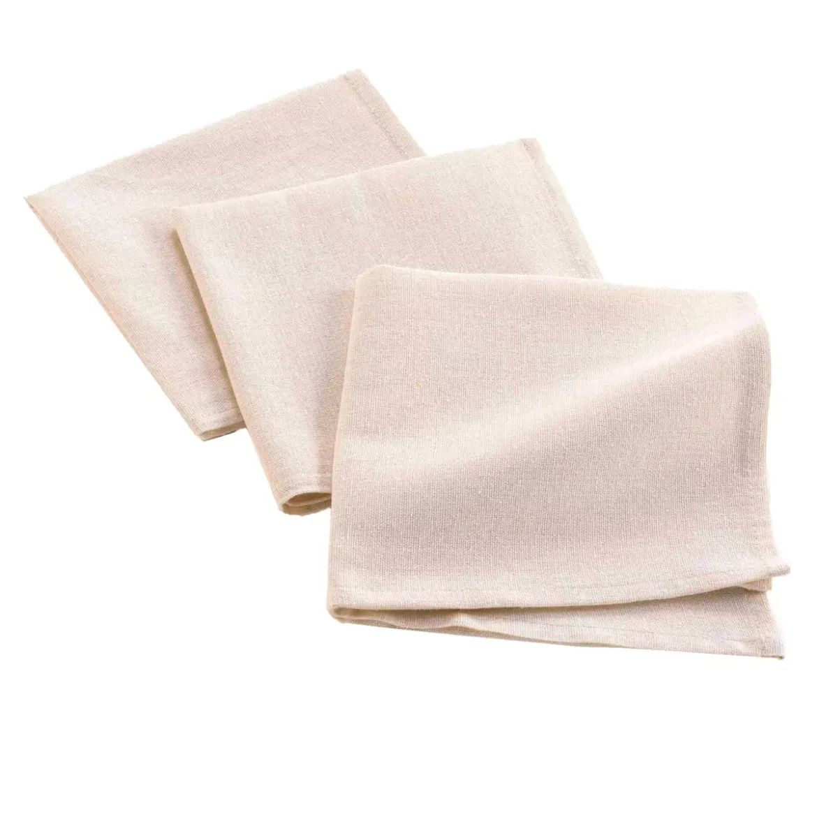 Set di 3 tovaglioli in cotone (40 x 40 cm) Serafine Ecru
