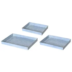 Set di 3 vassoi decorativi (34 x 24 cm) Fiori di Ésmée Blu