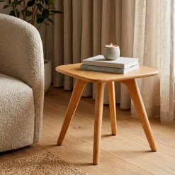Sgabello da divano in rovere (50 cm) Bilbao Naturale