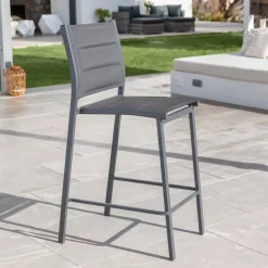 Sgabello da giardino Alluminio impilabile Murano Grigio antracito