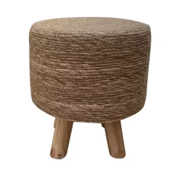 Sgabello rotondo corde (Alt 35 cm) Surabaya Naturale