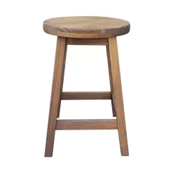 Sgabello rotondo legno (Alt 45 cm) Davao Marrone