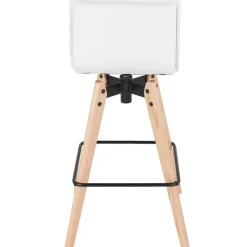 Sgabello da bar girevole con schienale (Altezza seduta 75cm) Osla Bianco