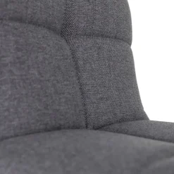 Sgabello da bar girevole con schienale in tessuto (Altezza seduta 75cm) Osla Grigio scuro