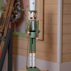 Soldatino Schiaccianoci in legno (H92 cm) Viktor Verde
