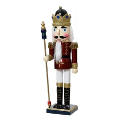 Soldatino Schiaccianoci in legno (H50 cm) Re Luigi Bordeaux