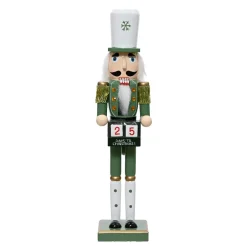 Soldatino Schiaccianoci in legno (H38 cm) Henri e Calendario Verde