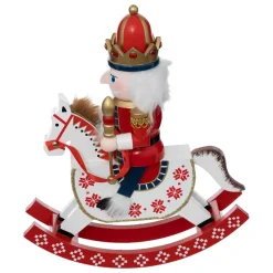 Soldato schiaccianoci (29 cm) Cavallo a dondolo
