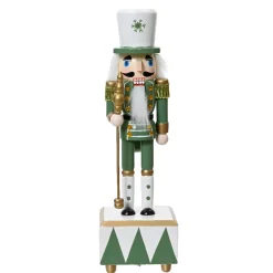 Soldato Schiaccianoci in legno (H30 cm) Edouard Imperiale Verde e bianco