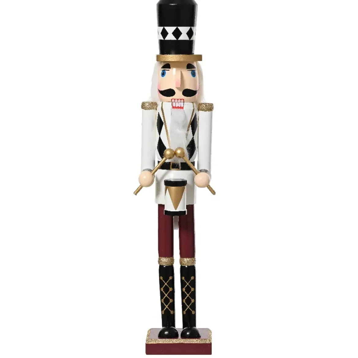 Soldato Schiaccianoci in legno (H50 cm) Gaby e il suo tamburo Imperiale Bianco