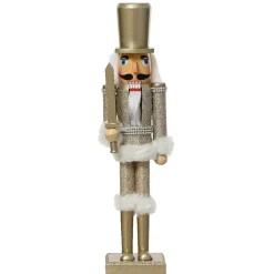 Soldato Schiaccianoci in legno (H38 cm) Cavaliere Champagne