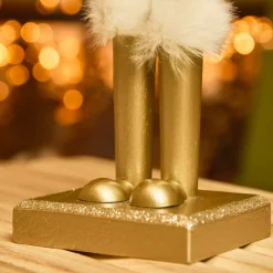 Soldato Schiaccianoci in legno (H38 cm) Cavaliere Champagne