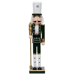 Soldato Schiaccianoci in legno (H38 cm) Achille Verde abete