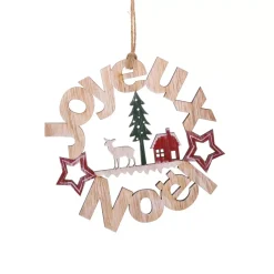 Sospensione Corona Joyeux Noël Naturale