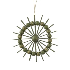 Sospensione di Natale in legno (D20 cm) Scandinavo Verde
