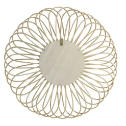 Specchio da parete con cornice in legno (44,5 cm) Elio Naturale