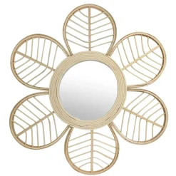 Specchio da parete con cornice in legno (44,5 cm) Nova Naturale