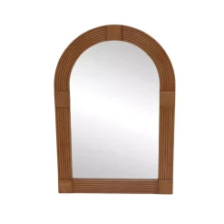 Specchio da parete con cornice in legno (80 cm) Swik Marrone