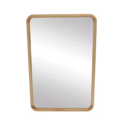 Specchio da parete con cornice in legno (90 cm) Snook Marrone