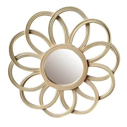 Specchio da parete in bambù (44,5 cm) Calenza Beige
