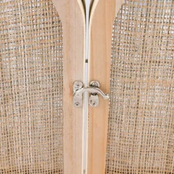 Specchio da parete in legno (H34 cm) Porta a battente Naturale
