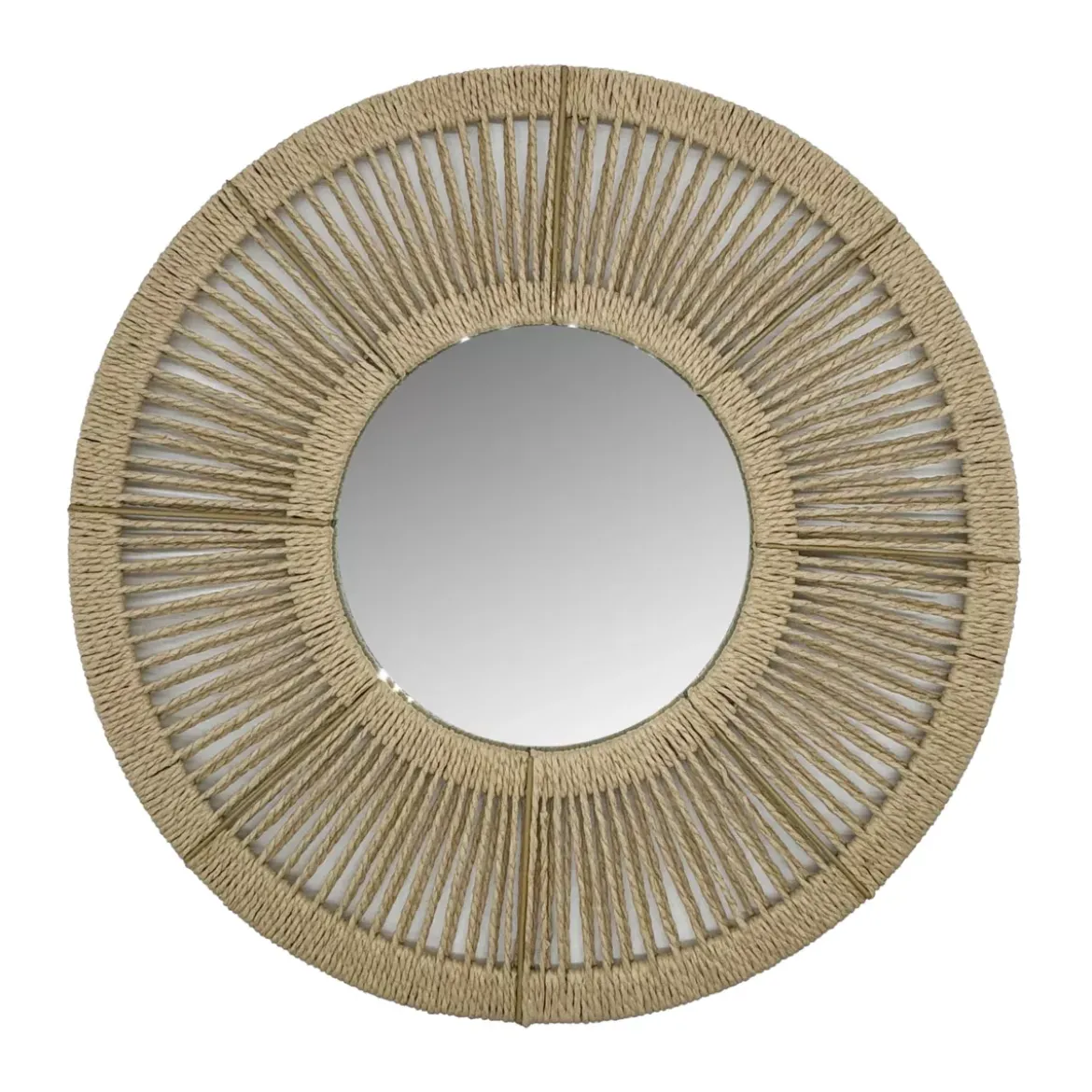 Specchio da parete rotondo in corda (D60 cm) Suva Naturale