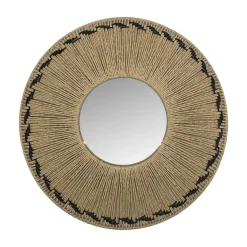 Specchio da parete rotondo in corda (D65 cm) Tuvalu Naturale