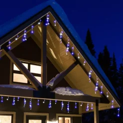 Stalattite luminosa lung.7,50 m Bicolore Stars Blu e bianco freddo 175 LED