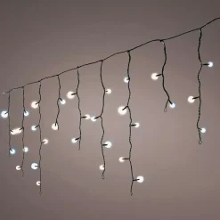 Stalattite luminosa 20 m 490 LED cavo nero Stars Bicolore Bianco caldo e freddo