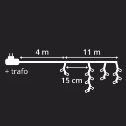 Stalattitie luminosa lung.11 m Bianco freddo 259 LED CB
