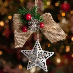 Stella di Natale da appendere (15 cm) Multicolore