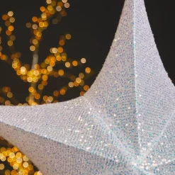 Stella di Natale da appendere (D135 cm) Natale glitterato iridescente