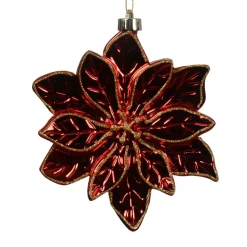 Stella di Natale di Natale da appendere (D14 cm) Eleganza Bordeaux brillante