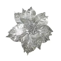 Stella di Natale di Natale su pinza (D16 cm) Christmas Chic Argento
