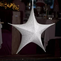 Stella di Natale gigante da appendere (D135 cm) Stella Argento