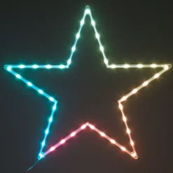 Stella luminosa al neon 45 LED H60 cm Star Multicolore