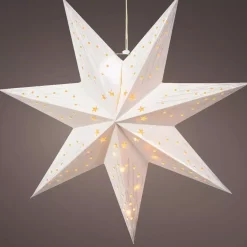 Stella luminosa a pile Oria bianco e Bianco caldo